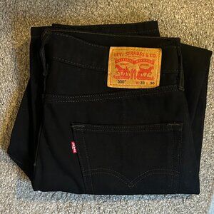 Levi's 550 Black Relaxed Fit Jeans, Mens 32/29